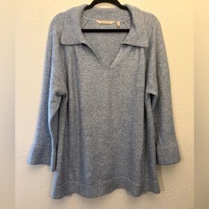 Soft Surroundings Sweater Plus Size 2X Blue Collared Ultra Soft Plush Knit